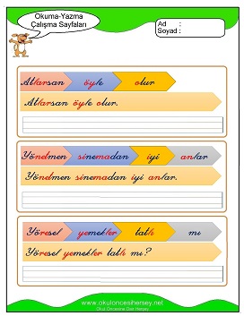 ö sesi Çalışma Sayfaları